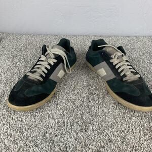 Vtg Y2K Diesel Sneakers Mens Size 12 Green Leather Suede Low Top Lace Up